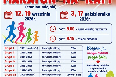 ZAPROSZENIE NA MARATON NA RATY jesień 2026